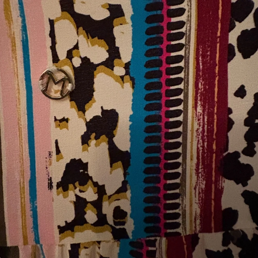 Marie Oliver Vibrant Striped Wrap Blouse - Picture 7 of 9